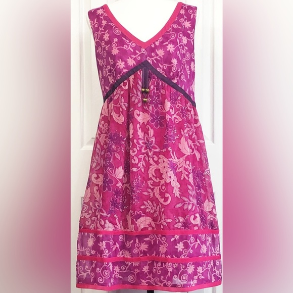 Motherhood Maternity Dresses & Skirts - Motherhood Maternity Pink Floral Sleeveless Shift Dress Medium.